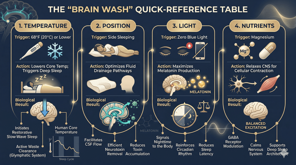 Use this checklist to ensure your brain's "garbage trucks" are running at full capacity tonight.