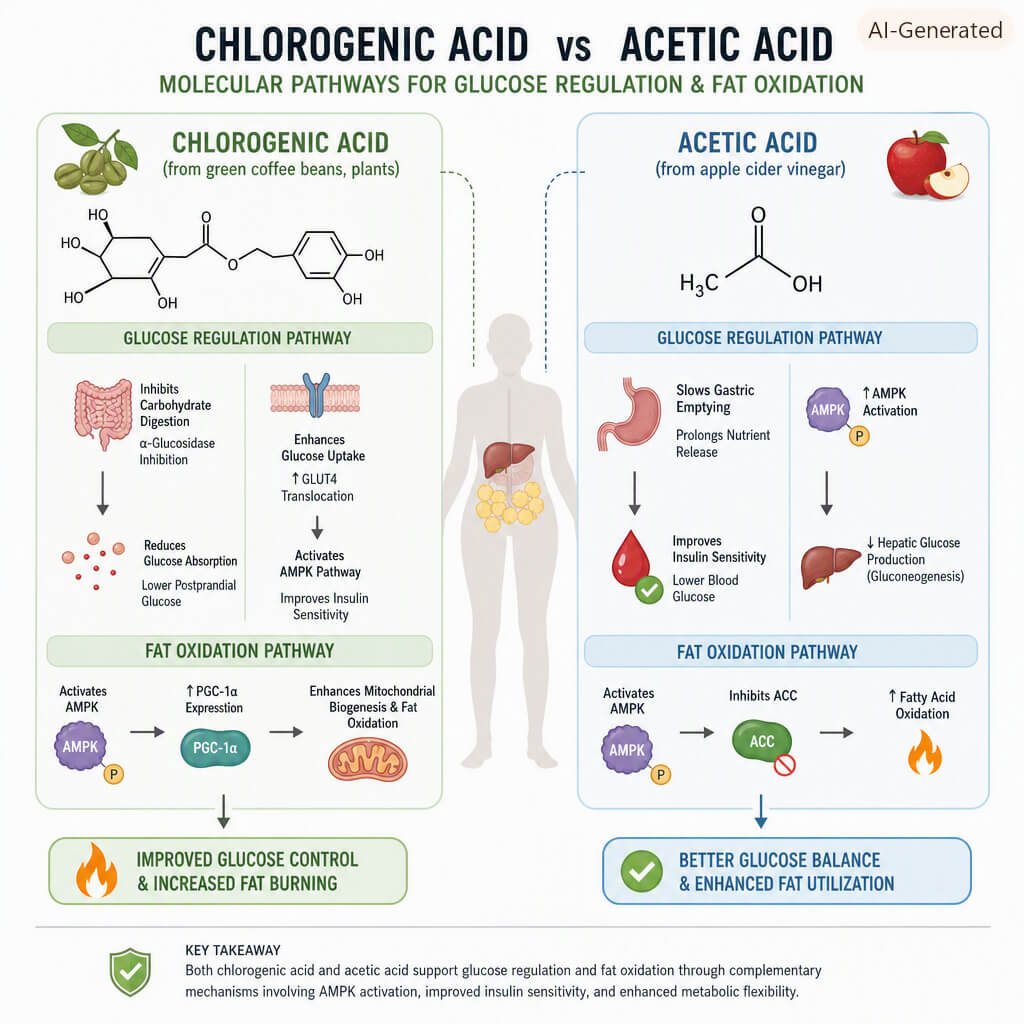 green coffee bean vs acv biochemical mechanisms chart